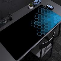 Gaming Mousepads Mousepad Geometric Large Mouse Mat Big Desk Pads Non-Slip Rubber Hexagon Mouse Pad Big Keyboard Mats 90x40cm 30cmx60cm(11.8x23.6inch) black