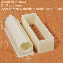 3 vnt./rinkinys Sushi gaminimo įrangos rinkinys Plastikinis Kimbap Sushi suktinukų formelė Apvali, kvadratinė, širdelės formos Sushi gaminimo įrankiai Pyragų suktinukų formelė 15 brown