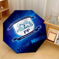 Preston North End Automatic 3‑Fold Umbrella 8‑Rib Windproof Folding Umbrella Sun Rain Protection For Outdoor Travel Daily Use Three-fold umbrella white