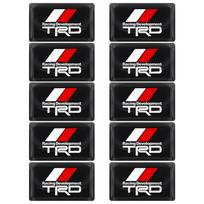 Car Styling 3D Epoxy Car Steering Wheel Dashboard Decoration Stickers for Toyota GR TRD Chr Corolla Yaris Rav4 E150 E120 Land Cruiser TRD black