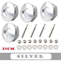 4Pcs 25/30/32mm Car Push Button Bonnet Hood Pin Quick Release Latch Lock Clip Kit Aluminum Engine Exterior Parts Universal 25cm Silver white