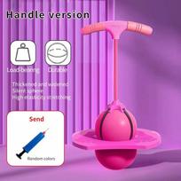 Vaikų sensorinės integracijos šokinėjimo kamuolys su rankena PVC Anti-Burst Atšokimas Balanso treniruotės Aukščio augimo palaikymas Pink, Thickened Wide Handle Dual-Use Jump Ball