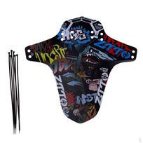 Bike MTB Mud Guards Cycling Bicycle Front Mudguard with 6Pcs Cable Ties, Easy to Install, Size black