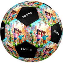 Custom Name Roblox Theme Size 5 Soccer Ball, Suitable for Both Indoor and Outdoor Matches, a Gift Suitable for Everyone. Size 5 blue