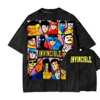 Invincible Vintage Comic Superhero Graphic T Shirt Streetwear Tee 4XL