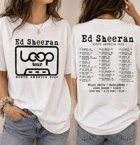 Ed Sheeran LOOP Tour 2026 Tour Dates Concert Gift Two Sided Unisex T-Shirt Unisex T-Shirt M black