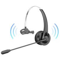 Bluetooth Belaidės Ausinės su Triukšmo Slopinimu, Apimančios Ausis, Verslui, Telemarketingui, E-sportui ir Sunkvežimių Vairuotojams