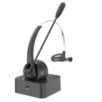 Bluetooth Belaidės Ausinės su Triukšmo Slopinimu, Apimančios Ausis, Verslui, Telemarketingui, E-sportui ir Sunkvežimių Vairuotojams