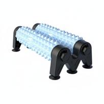 Massage Foam Roller Twin Row Anti Wobble Base Gym for Daily Stretching mėlyna