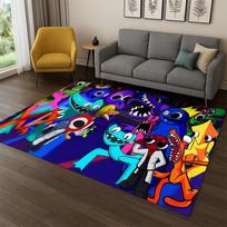 3D R-Rainbows Friends Animacinis Žaidimas Kilimas Kilimas Miegamojo Svetainės Sofos Žaidimų Kambario Durų Kilimėlis Namų Dekoras, Vaikų Zonos Kilimas Neslystantis 80cmx120cm