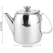 0.5 L Stainless Steel Teapot Coffee Pot Teapot Stainless Steel Kettle Cold Water Jug Short Spout for Restaurants Conference Roo United States white