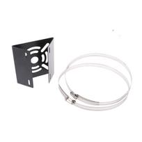 1 Set Universal Joint Pole Column Holding Monitoring Bracket Camcorder Back Stand Iron Hoop Plate Street Light Pole Mount Holder black