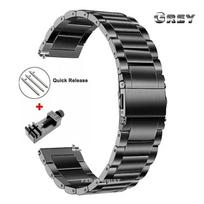 22mm prabangus titano dirželis Huawei Watch5/GT5Pro GT4/4Pro 46 juosta Samsung Watch 46mm 3 45mm apyrankė Amazfit GTR 47mm For Amazfit GTR 4 black