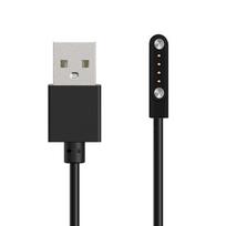Magnetinis įkrovimo laidas USB įkrovimo stotelės adapterio laidas maitinimo laidas P03/MT1 4 kontaktų 9mm 3.0 Space išmaniajam laikrodžiui black