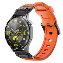 20mm 22mm prabangus silikoninis dirželis Huawei Watch GT5 Pro 46mm sportinis dirželis Samsung Galaxy Watch 7 6 5 4 40mm 44mm vyriška apyrankė Galaxy 7 40mm 44mm black