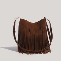 Niche tassel versatile Spice Girl style mobile phone bag small bag women's new bag fashion commuter mini messenger bag brown