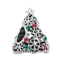 Pandora Twinkling Christmas Tree Charm Women Charms Silver 799226C01 One Size gray