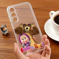 C-Cute M-M-Masha and the B-Bears   phone Case For Samsung S30,23,21,22,20, FE lite,S10,9,8,7 PIus Note20ultra Soft Transparent Samsung S26 beige