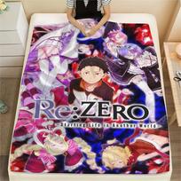 ReZero šilta ir minkšta flanelinė pledas su paveikslėliu, tinkamas lovai, sofai, kėdei, kelionėms, iškyloms, daugiafunkcis -xia41 75x90cm gray