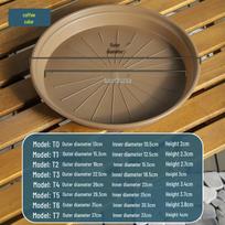 Ypač didelis plastikinis gėlių vazono padėklas | Apvalus, storas, kvėpuojantis vandens surinkėjas Inner Diameter 22 cm