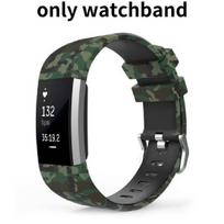 Stylish And Functional Fitbit Charge 4 And Charge 3 Bands Comfortable Tpe Straps Green Camo gray