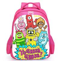 Mengqu Ip Yo Gabba Gabba Žemės Mokyklinė Kuprinė, Vaikų Svorio Mažinimo Animacinė Mokyklinė Kuprinė Red - small
