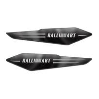 3D Metal Styling Car Body Fender Reflective Emblem Stickers For Mitsubishi Ralliart Lancer Lancer l200 Colt Evolution Mirage WZ8 gray
