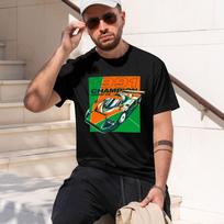 Japanese 787B Anniversary T Shirt Man Retro Short Sleeve Printed T-shirt Casual Round Neck Tshi L black