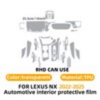 Car Interior Transparent TPU Film For LEXUS NX 2022-2025 2024 Anti-scratch Center Console Dashboard Navigation Protector Sticker TypeB RHD gray