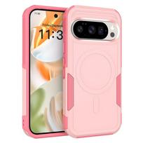 Shockproof Magnetic Phone Case For Google Pixel 9 10 Pro XL Heavy Duty Rugged For MagSafe Wireless Charging Durable Back Cover Google Pixel 10 balta