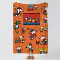 cartoon M-Maisy Mouse-e Throw Thick Comfort Flannel Quilt,Multi-scene Use Indoor Outdoor Daily Nap 130x150cm