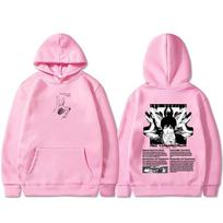 Anime Chainsaw Man Hoodie Hayakawa Aki Summon Kon Fox Devil Print Sweatshirt Men Women Fashion Casual Hoodies 3XL pink