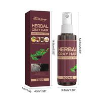Herbal Nourishing Hair Essence Spray 100ml, Moisturizing Smoothing Hair Care Spray with Multiple Plant Extracts 1pcs black