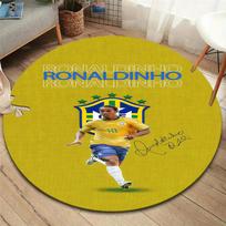 Ronaldinho Round Area Rug,Carpet Rug for Living Room Bedroom Sofa Playroom Decor,Non-slip Floor Mat 80cmx80cm
