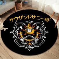 One Piece Jolly Roger Logo Round Area Rug Carpet Rug For Living Room Bedroom Sofa Playroom Decor Nonslip Floor Mat 150cmx150cm