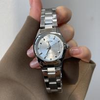 CILOA compact and exquisite watch for women trendy and casual round silver waterproof quartz watch high-quality