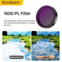 Ronkoen ND CPL filtras DJI OSMO Action4/5Pro Action kamerai Priedai CPL ND8 ND16 ND32 Objektyvų rinkinys Aliuminio lydinio rėmelis