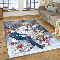 3D Animacinis Digimonų Nuotykis Monstrų Kilimas, Kilimas Namų Svetainei Miegamajam Sofai Durų Kilimėlis Dekoras, Vaikų Žaidimų Neslystantis Grindų Kilimėlis 40x60cm gray