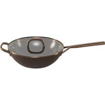Wok keptuvė su stikliniu dangčiu ZWILLING Milano 30 cm, ruda