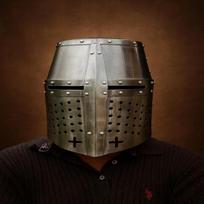 Knight Templar Helmet Full Face Steel Helmet Medieval Crusader Great Helmet Historical Cosplay LARP Helmet Best Gift