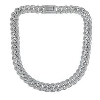 Ten mm18 inches European and American trendy brand hip-hop double-row lock head with diamonds couple Cuban zircon necklace cross-border pendant balta