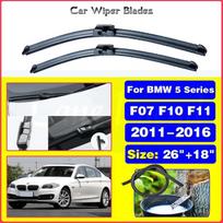 Valytuvai Priekiniai valytuvų šluotelės BMW 5 serijai F07 F10 F11 2011 2012 2013 2014 2015 2016 Priekinis stiklas Priekinis langas 26 +18 Front 2pcs gray
