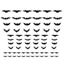 Bat Wall Decals with LED Light Adhesive PVC Sticker Halloween Decoration Realistic Bat Sticker Window Clings for Wall