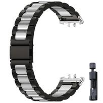 Nerūdijančio plieno dirželis, skirtas Samsung Galaxy Fit 3, metalinė apyrankė, prabangi verslo juosta, skirta Samsung Galaxy Fit3 SM-R390 priedai For Galaxy Fit 3 black
