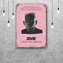 Tyler The Creator Vintažiniai Metaliniai Skardos Ženklai Plakatai Dekoras Retro Metalinė Plokštelė Sienos Meno Dekoras Garažui Barui 20x30cm（7.8x11.8inch） gray