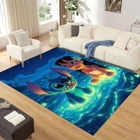 27 Stiliaus Lilo ir Stitch 2 Monstrų Animacinis Kilimas-Padas Svetainei, Miegamajam, Namų Sofos Dekoravimui, Vaikų Žaidimų Neslystantis Grindų Kilimėlis 40x60cm( 15x23in )