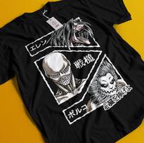 Attack On Titan Shirt Eren Mikasa Tshirt Levi T-Shirt AOT Warhammer Jaw Armin - Men's Summer Cotton Graphic Tee 5XL įvairiaspalvis