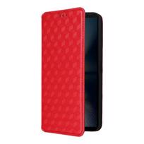 For ZTE Nubia Neo 5 5G stereoscopic lines flip wallet skin PU case purse For ZTE Nubia Neo 5 5G 3D Magnetic Phone Cover For Neo 5 5G raudona
