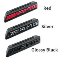 3D ABS Logo AMG Emblem Car Front Grille Badge Mercedes Benz GLC A B C E Class W204 W205 W212 W213 GT AMG Sticker Accessories Silver black