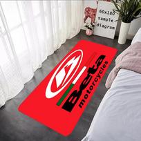 B-Beta-Racing Floor Mat Graphic Printed Flannel Doormats for Bathroom Kitchen Entrance Carpet Home Decor 50x80cm red